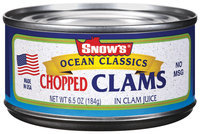 Snow's Ocean Classics Chopped In Clam Juice Clams 6.5 Oz Can