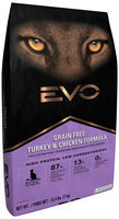 EVO Turkey & Chicken Formula Cat & Kitten Food 15.4 lb. Bag