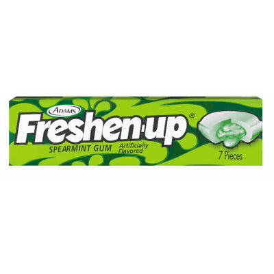 Fuzzy Spearmint 7 Pieces Gum Wrapper