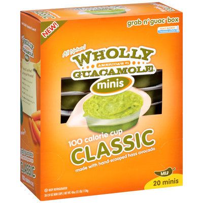Wholly Guacamole® Mild Classic Guacamole Minis 20-2 oz. Mini Cups