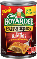 Chef Boyardee® Extra Spicy Beef Ravioli in Tomato & Meat Sauce 15 oz. Can