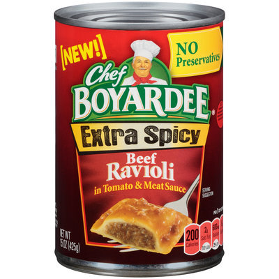 Chef Boyardee® Extra Spicy Beef Ravioli in Tomato & Meat Sauce 15 oz. Can