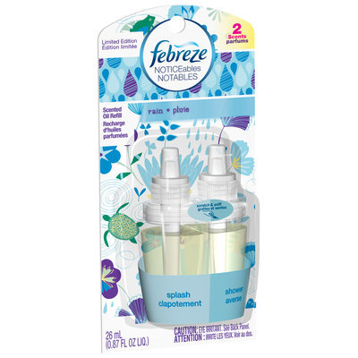 Febreze NOTICEables Rain Dual Scented Oil Refill 0.87 fl. oz. Carded Pack