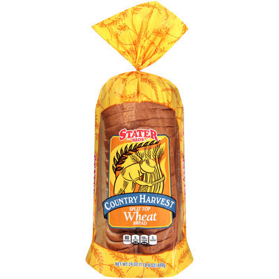 Stater Bros.® Country Harvest Split Top Wheat Bread 24 oz. Bag