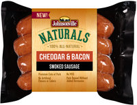 Johnsonville Naturals Cheddar & Bacon Smoked Sausage 12oz pkg (102539)