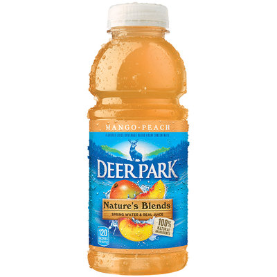 Deer Park Nature's Blend Spring Water & Real Juice Mango-Peach 20 fl. oz. Plastic Bottle