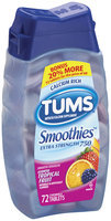 Tums Extra Strength 750 Tropical Fruit Smoothies Antacid Calcium Supplement 72 Ct Bottle