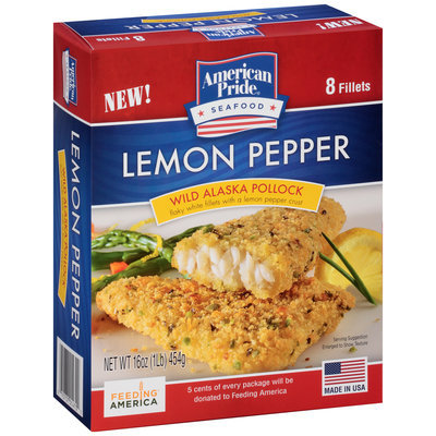 American Pride® Lemon Pepper Wild Alaska Pollock 8 ct Box