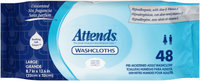 WCU48 Attends® Washcloths Unscented, 48 count