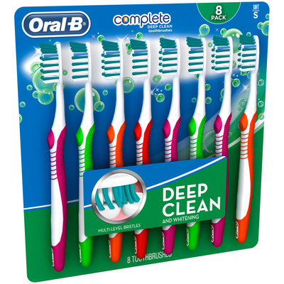 Advantage Oral-B Complete Deep Clean Soft Bristles Toothbrush 8 Count