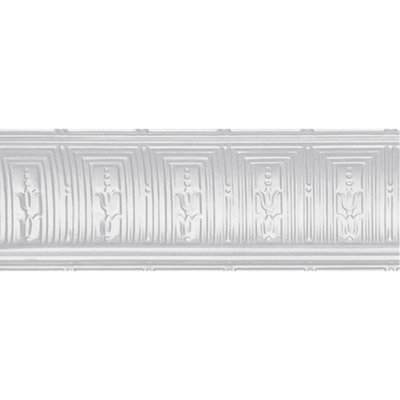 Cornice Moulding: Shanko Building Materials 8-3/4 in. x 4 ft. x 8-3/4 in. Powder-Coated White Nail-up/Direct Application Cornice (6-Pack) PW808-c