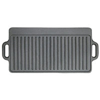 Stansport 9x20 Cast Iron Griddle, Black
