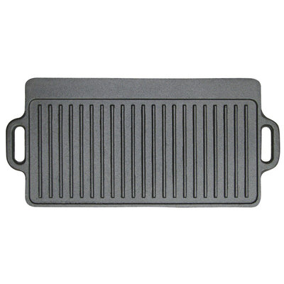 Stansport 9x20 Cast Iron Griddle, Black