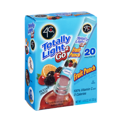 4C Totally Light 2Go Sugar Free Fruit Punch Drink Mix - 20 CT