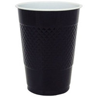 Hanna K Signature Hanna K. Signature 81060 16 Oz. Black Plastic Cup - 600 Per Case