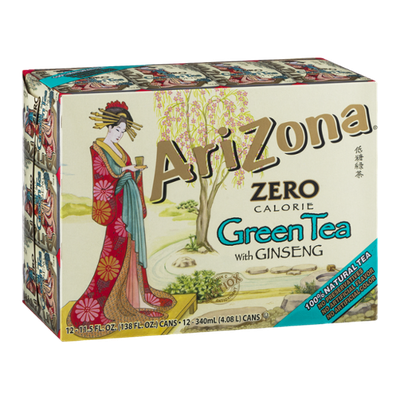 AriZona Zero Calorie Green Tea with Ginseng