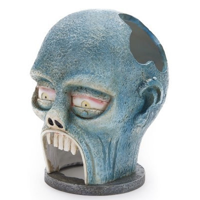 Penn Plax PP08395 Zombie Skull Hideaway Ornament