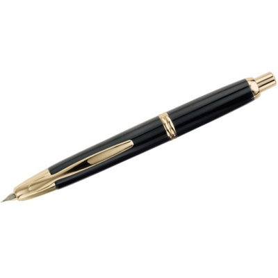 Namiki Vanishing Point Fountain Pen Black & Gold - Fine