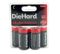 Eveready Battery Company DieHard C Alkaline Batteries, 4pk - EVEREADY BATTERY COMPANY