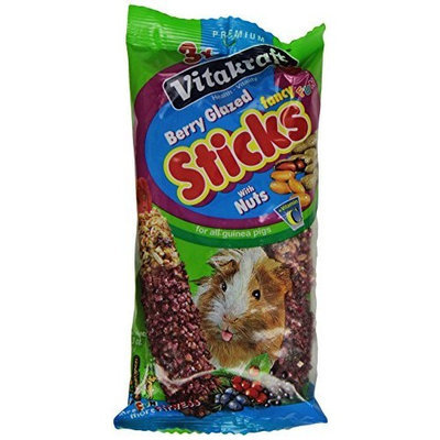 Vitakraft Guinea Pig Berry Glazed Sticks Bag, 6.3oz.