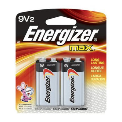 Energizer Max 9V Batteries 2 Count