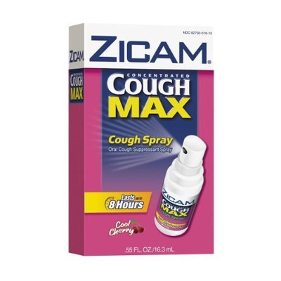 Zicam Cough Concentrated Max Cough Spray, Cool Cherry, .55-Ounce Bottle (Pack of 2)