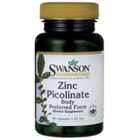 Swanson Premium Zinc Picolinate Body Preferred Form 22 mg 60 Caps