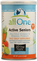 All One Nutritech Active Seniors Multiple Vitamin and Mineral Powder Unflavored 5.29 oz