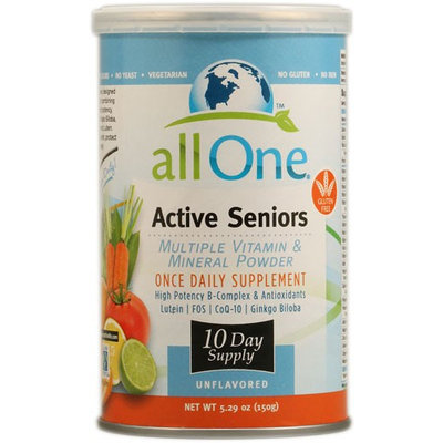 All One Nutritech Active Seniors Multiple Vitamin and Mineral Powder Unflavored 5.29 oz