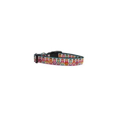 Ahi Pretty Nesting Dolls Nylon Ribbon Dog Collars Large
