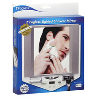 Zadro Z700W Fogless Lighted Shower Mirror With Clock