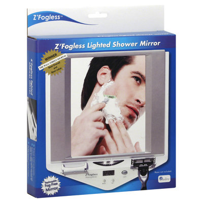 Zadro Z700W Fogless Lighted Shower Mirror With Clock