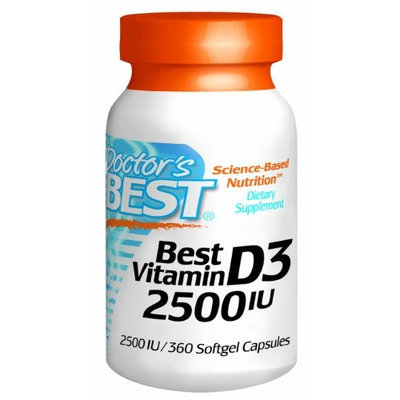 Doctor's Best Best Vitamin D3 2500iu, Soft Gels, 360-Count