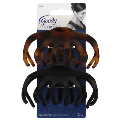 Goody Products Inc. Classics Large Prong Claw Clip, 2 pcs