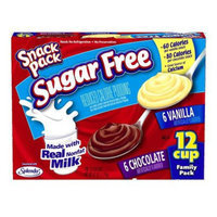 Hunts Snack Pack Chocolate Vanilla No Sugar Added 12-pk.