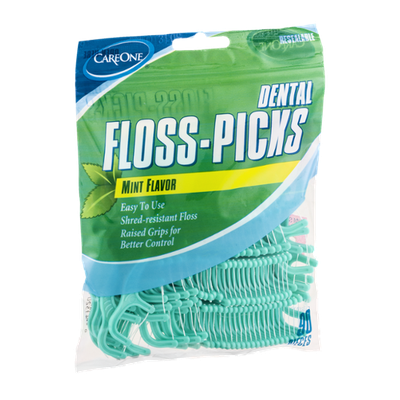 CareOne Dental Floss-Picks Mint Flavor - 90 CT