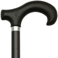 Harvy Men Derby Cane Walnut Ash Shaft, Black Nylon Handle -Affordable Gift! Item #DHAR-9058007