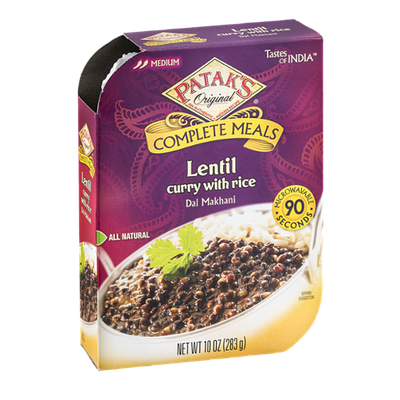 Patak's Tastes Of India Complete Meals Lentil Curry With Rice Dal Makhani Medium