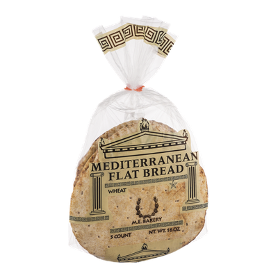 M.E. Bakery Mediterranean Flat Bread Wheat