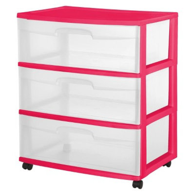 cart: Storage Carts Plastic Room Essentials Pink