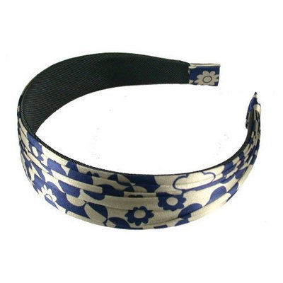 Smoothies Pleated Headband-Navy/Gray 01210