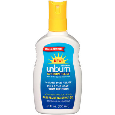 Water Jel Water-Jel Unburn Sunburn Relief Pain Relieving Spray Gel, 5 fl oz
