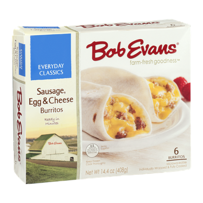 Bob Evans Everyday Classics Burritos Sausage, Egg & Cheese - 6 CT