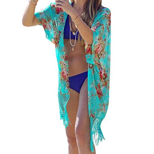 Bestyou® Women's Bikini Coverup Print Cover Ups Swimsuit Coverups Kimono Cardigan