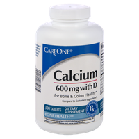 CareOne Calcium 600mg with D for Bone & Colon Health