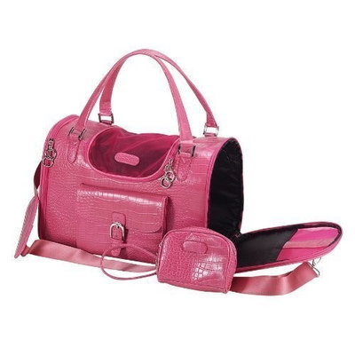 Anima Faux-Crocodile Travel Bag w/Matching Coin Purse