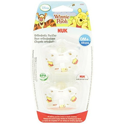 NUK Disney Combo Pack Winnie the Pooh Orthodontic Silicone Pacifier and Pacifier Clip, 0-6 Months (Discontinued by Manufacturer)
