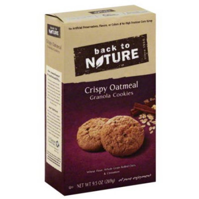 Back to Nature Crispy Oatmeal Granola Cookies, 9.5 oz, (Pack of 6)