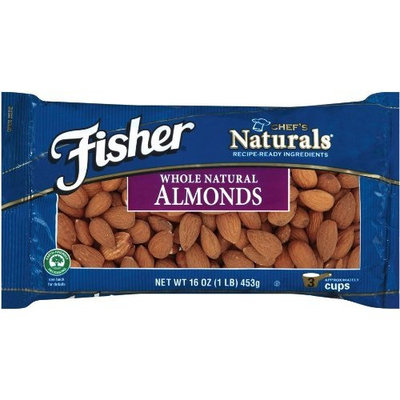 Fisher Almonds, Whole, 16-Ounce Packages (Pack of 2)