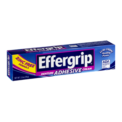 Effergrip Denture Adhesive Cream Zinc Free Formula